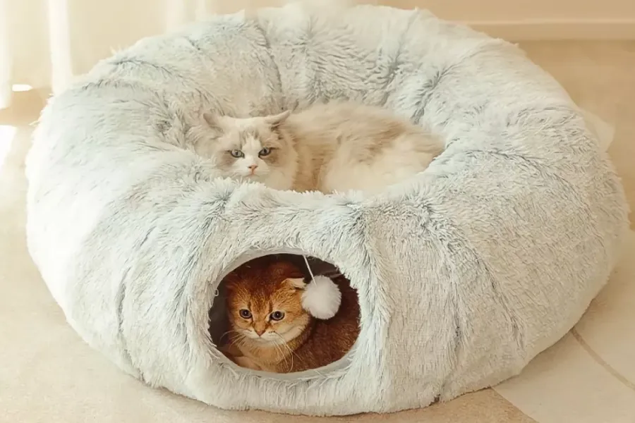 Soft Cat Tunnel for Indoor Play